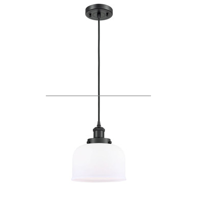 Bell 1 Light Cord hung Mini Pendant 10 Inch and 8 Inch Wide by Innovations - 916-1P-G7