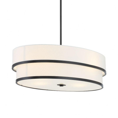 Cascade 4 Light Oversized Oval Pendant 32 Inch Wide by Minka Lavery - 2448-66A