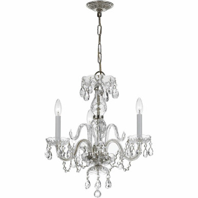 Traditional Crystal 3 Light Small Chandelier by Crystorama - 5044