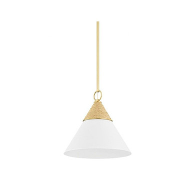 Mica 1 Light Medium Pendant by Mitzi - H709701S-AGB/TWH