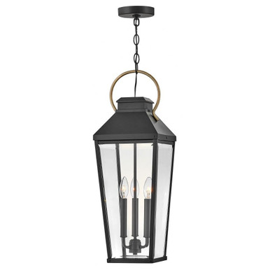 Dawson 15W 3 LED Light Outdoor Small Pendant by Hinkley - 17502BK