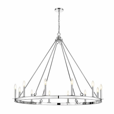 Barclay 12 Light Chandelier 39 Inches Tall and 48 Inches Wide by Z-Lite - 482R-12PN