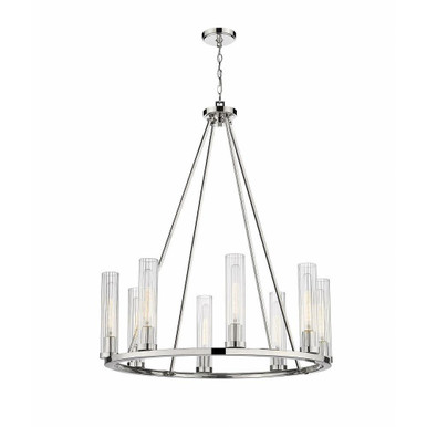 Beau 8 Light Chandelier In Modern Style 40 x 33 Inches Wide by Z-Lite - 3031-8PN