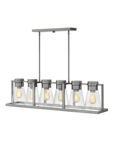 Refinery 6 Light Oversized Linear Chandelier by Hinkley - 63306