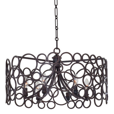Ashbourne 6 Light Large Pendant 26.25 Inch Wide by Kalco - 2761