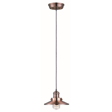 Mini Hi Bay 1 Light Small Pendant 8 Inch Wide by Maxim - 25020ACP