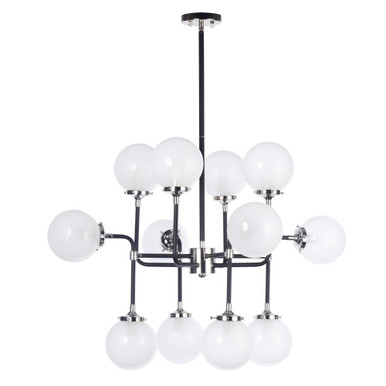 Atom 12 Light Oversized Pendant by Maxim - 24727WTBKPN