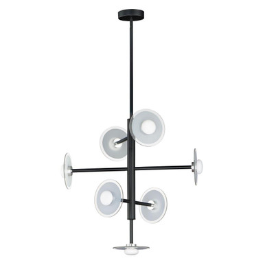 Helio 28W 7 LED Light Large Oversized Pendant by Maxim - 24767FTSWBK