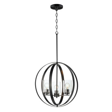 Sentinel Three Light Large Pendant by Maxim - 25254CLBK