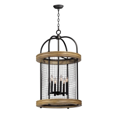 Lancaster 6 Light Large Pendant by Maxim - 32387DWBK