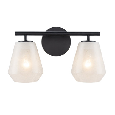 Brooke 2 Light Bath Vanity 8 Inch Tall and 14.75 Inch Wide by Artcraft - AC12182