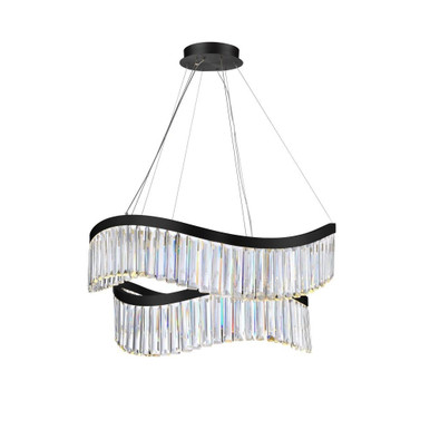 Jules 60W 2 LED Chandelier 15 Inch Tall and 31 Inch Wide by Artcraft - AC12202BK