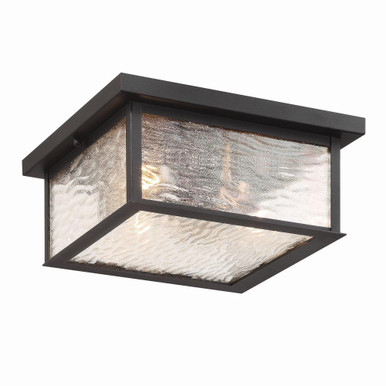 Estate 3 Light Outdoor Flush Mount 5.5 Inch Tall X 12 Inch Wide by Artcraft - AC9276BK