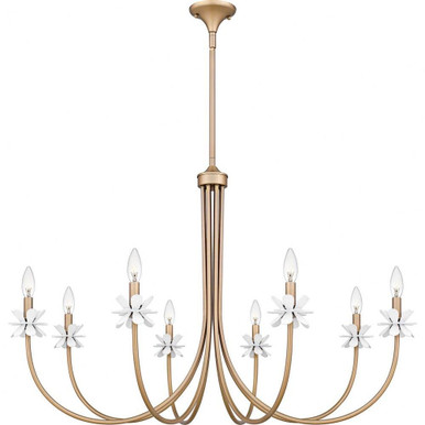 Remy 8 Light Chandelier 27.5 Inch Tall and 42 Inch Wide by Quoizel - REY5042BGD