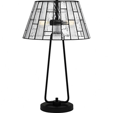Rainier 2 Light Table Lamp 26 Inch Tall and 16 Inch Wide by Quoizel - TF6176MBK
