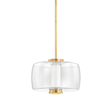 Beau 12W 1 LED Light Medium Pendant by Hudson Valley - 2815-AGB