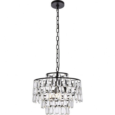 Mila 3 Light Medium Pendant 16 Inch Wide by Elegant - 1102D16