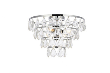Ella 3 Light 14 Inch Wide Flush Mount by Elegant - 1101F14