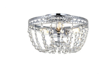 Kylie 3 Light 10 Inch Wide Flush Mount by Elegant - 1112F10