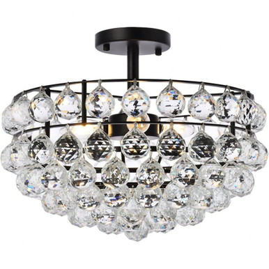 Savannah 3 Light 16 Inch Wide Flush Mount by Elegant - 1107F16