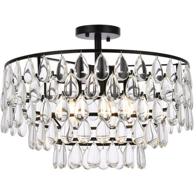 Mila 5 Light 20 Inch Wide Flush Mount by Elegant - 1103F20