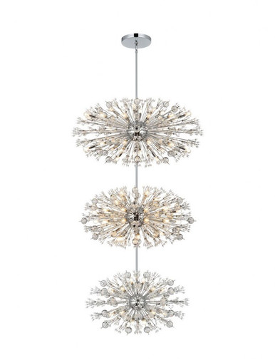 Vera 100 Light Medium 3 Tier Round Chandelier by Elegant - 2500G48