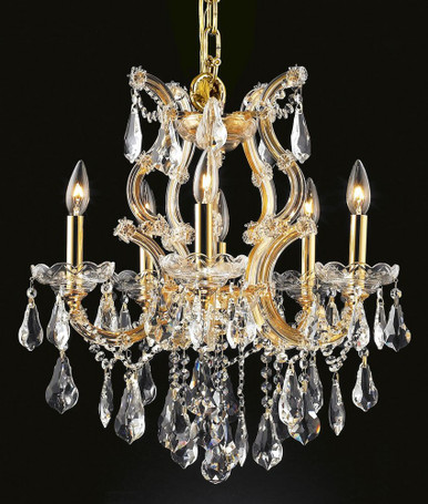 Maria Theresa 6 Light Small Chandelier by Elegant - 2801D20