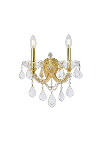 Maria Theresa 2 Light Steel Wall Sconce by Elegant - 2800W2