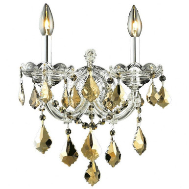 Maria Theresa 2 Light Steel Wall Sconce by Elegant - 2800W2