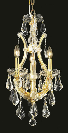 Maria Theresa 4 Light Mini Chandelier by Elegant 2801D12 - 2801D12