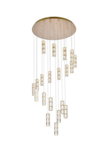 Polaris 20 LED Light Oversized Round Chandelier by Elegant - 3500D38