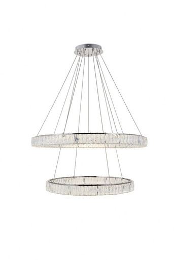Monroe LED Light Oversized 2 Tier Chandelier by Elegant 3503D42 - 3503D42