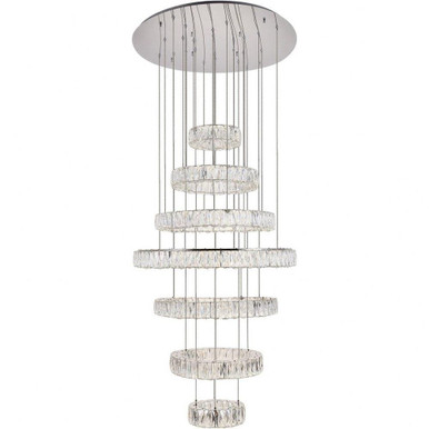Monroe LED Light Large 7 Tier Chandelier by Elegant - 3503G34