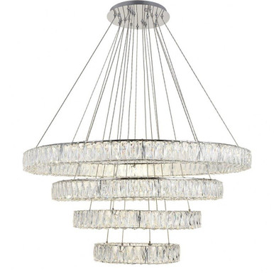 Monroe LED Light Oversized 4 Tier Chandelier by Elegant - 3503G41
