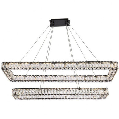 Monroe 2 LED Light Large Pendant 50 Inch Length by Elegant - 3504G50L2