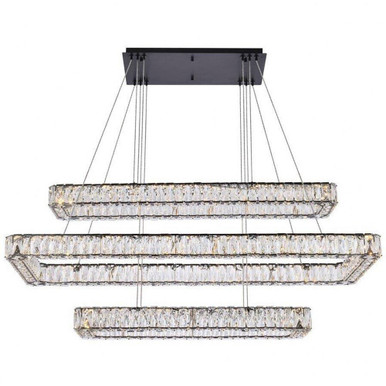 Monroe 3 LED Light Large Pendant 50 Inch Length by Elegant - 3504G50L3