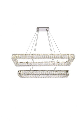 Monroe 2 LED Light Large Pendant 42 Inch Length by Elegant - 3504G42L2