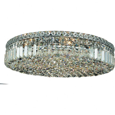 Maxime 9 Light 24 Inch Wide Flush Mount by Elegant V2030F24
