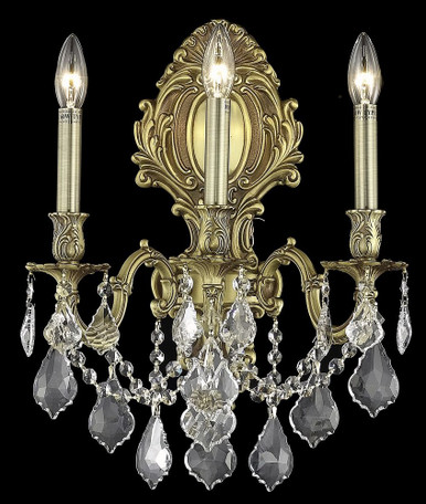 Monarch 3 Light Wall Sconce by Elegant - 9603W14