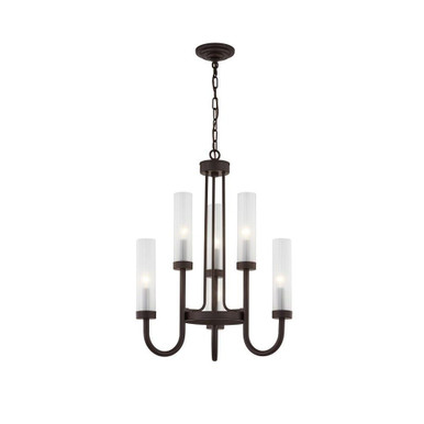 Anchor 6 Light Medium Chandelier by Justice Design - FSN-4343