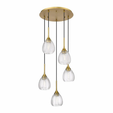 Berkshire 5 Light Cord Hung Pendant 22.5 Inch Tall by Innovations - 323-5P-G323-6
