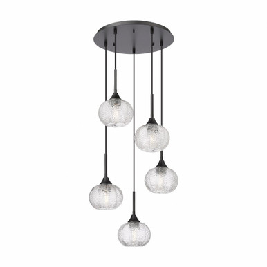 Berkshire 5 Light Cord Hung Pendant 21 Inch Tall by Innovations - 323-5P-G323-7