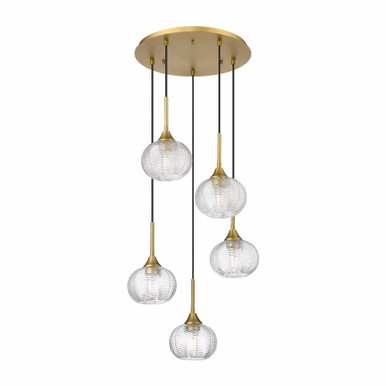 Berkshire 5 Light Cord Hung Pendant 21 Inch Tall by Innovations - 323-5P-G323-7