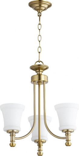 Rossington 3 Light Chandelier 18 inches wide by 19 inches high by Quorum - 6122-3-SO