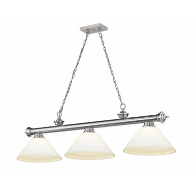 Cordon 3 Light Billiard 15 x 14 Inch by Z-Lite 2306-3BN-AMO14