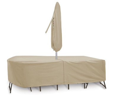 135x60 Inch Oval-Rectangular Cover with Umbrella Hole by Protective Covers - 1151T