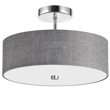 Everly 3 Light 14.25 Inch Wide Semi Flush Mount by Dainolite - 571-143SF