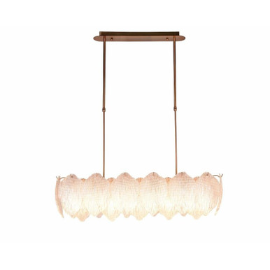 Acanthus 9 Light Large Linear Island Chandelier by Lucas and McKearn - PD9082