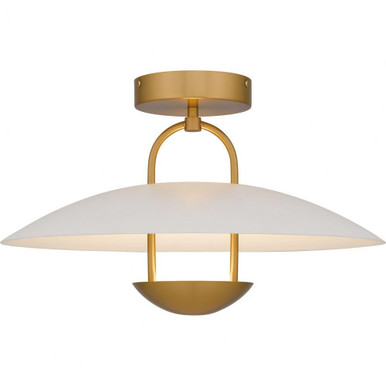 Bingham 14W LED Semi Flush Mount 11 Inch Tall and 18 Inch Wide by Quoizel - BIN1718
