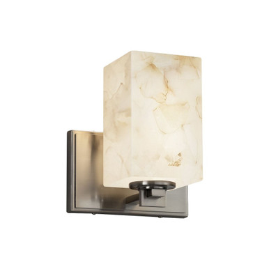 Alabaster Rocks Era 1 Light Square Wall Sconce by Justice Design - ALR-8441-15